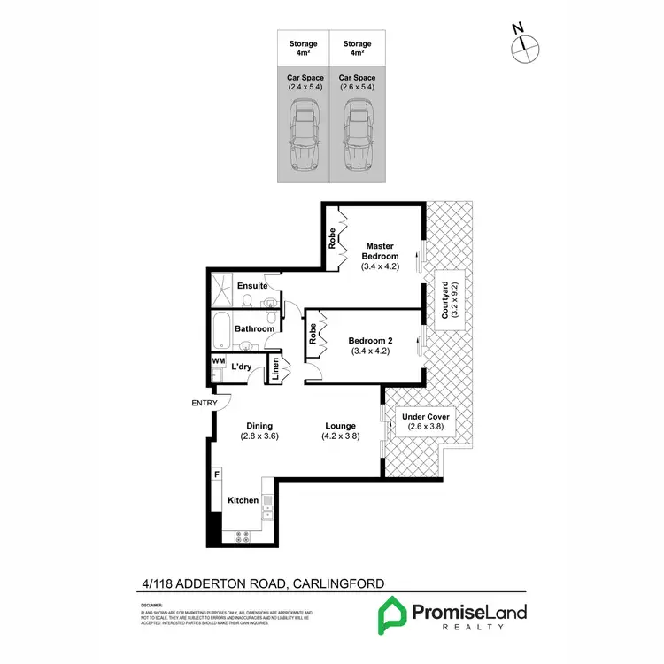 Floorplan of Homely apartment listing, 4/118 Adderton Road, Carlingford NSW 2118