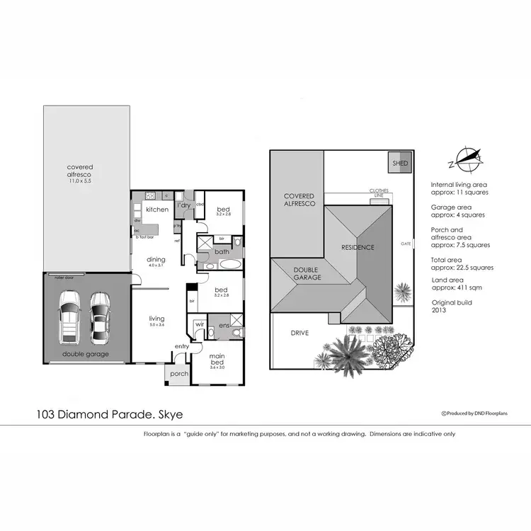 Floorplan of Homely house listing, 103 Diamond Parade, Skye VIC 3977