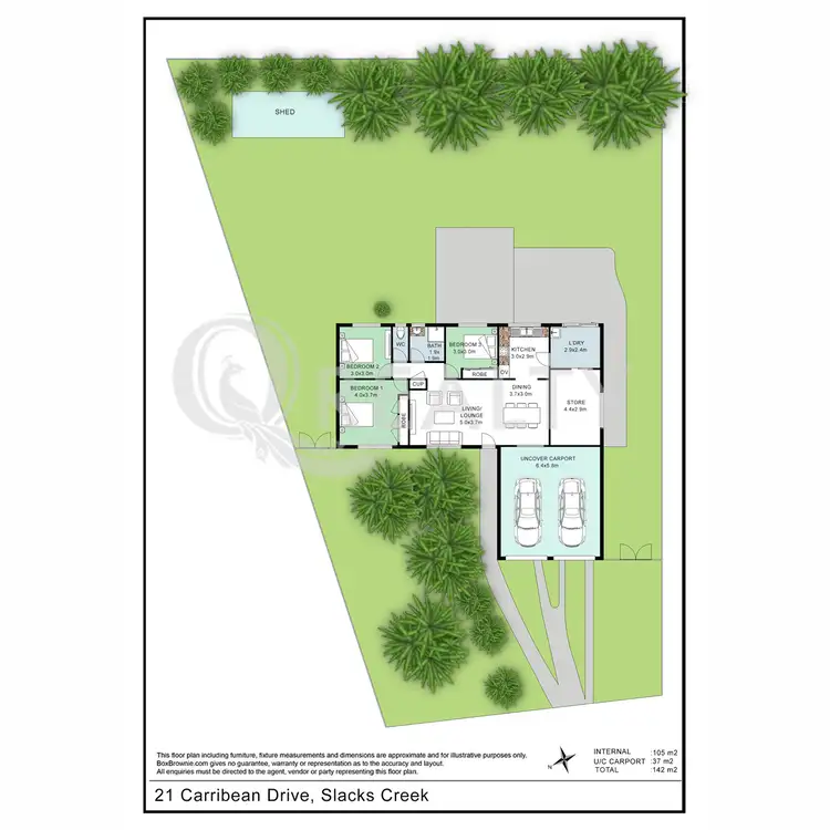 Floorplan of Homely house listing, 21 Carribean Drive, Slacks Creek QLD 4127