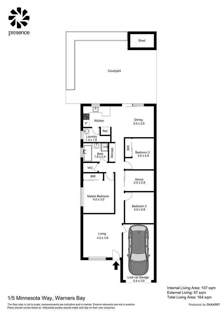 Floorplan of Homely unit listing, 1/5 Minnesota Way, Warners Bay NSW 2282