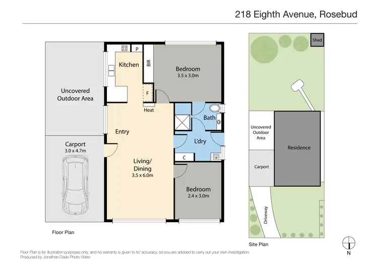 Floorplan of Homely house listing, 218 Eighth Avenue, Rosebud VIC 3939