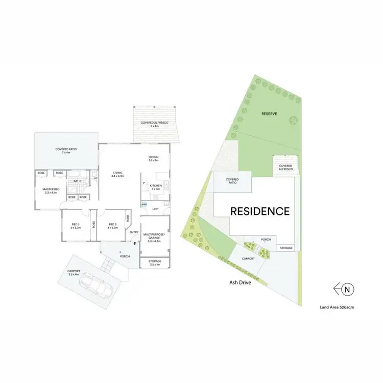 Floorplan of Homely semi-detached listing, 2/62 Ash Drive, Banora Point NSW 2486