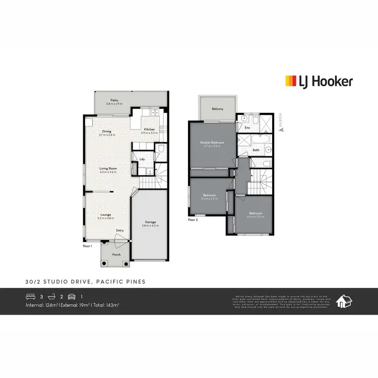 Floorplan of Homely townhouse listing, 30/2 Studio Drive, Pacific Pines QLD 4211