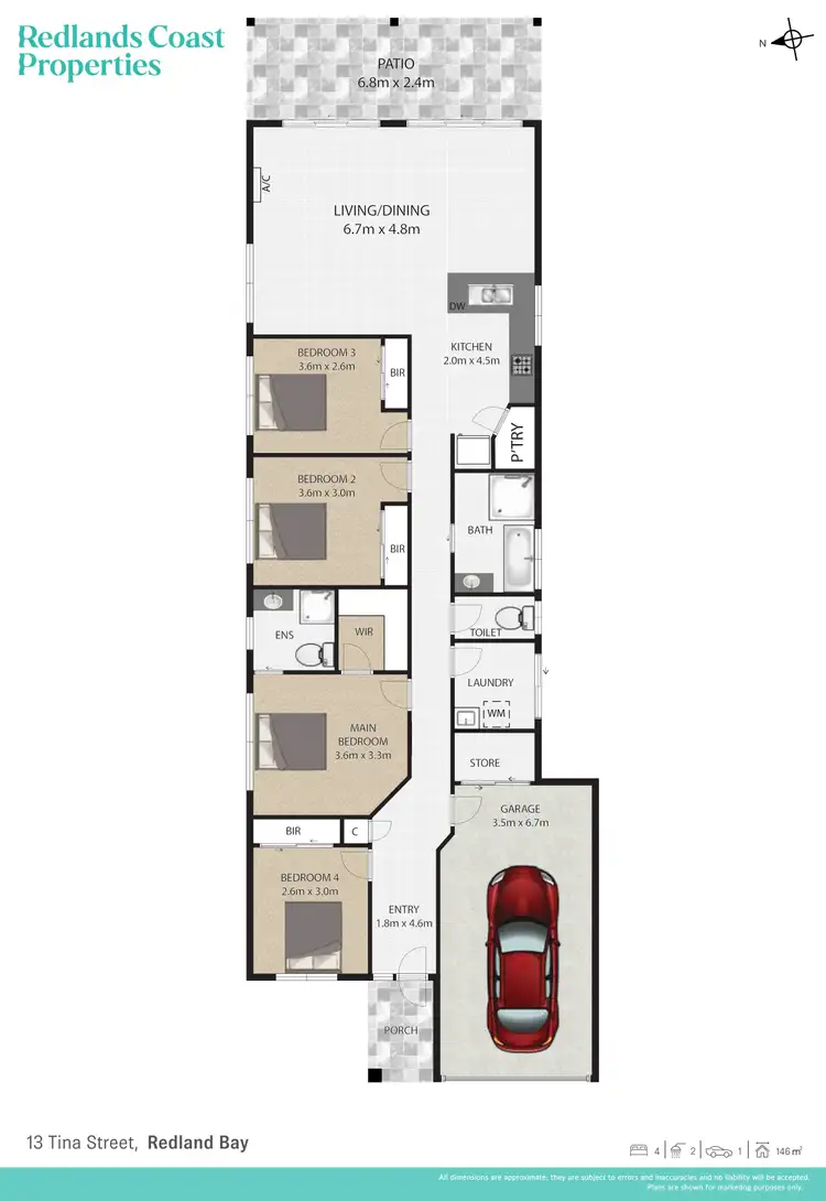 Floorplan of Homely house listing, 13 Tina Street, Redland Bay QLD 4165