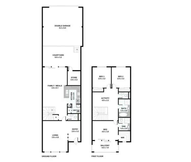 Floorplan of Homely townhouse listing, 21 Orenco Bend, Clarkson WA 6030
