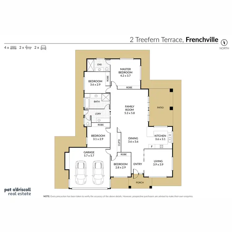 Floorplan of Homely house listing, 2 Treefern Terrace, Frenchville QLD 4701