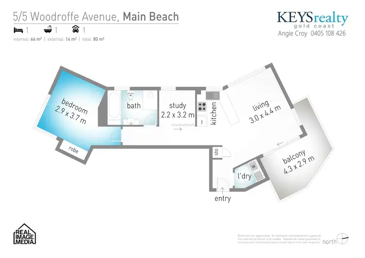 Floorplan of Homely apartment listing, 5/5 Woodroffe Avenue, Main Beach QLD 4217