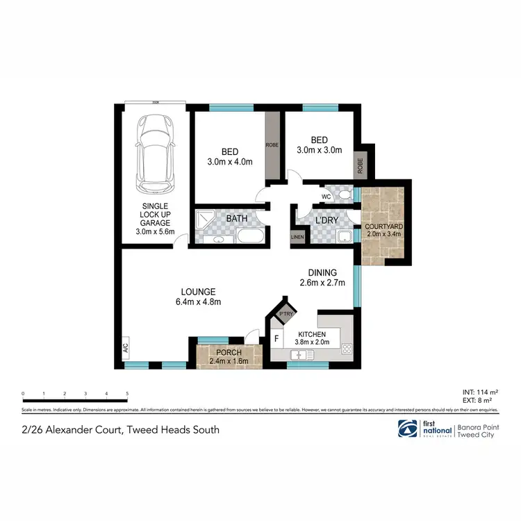 Floorplan of Homely villa listing, 2/26 Alexander Court, Tweed Heads South NSW 2486