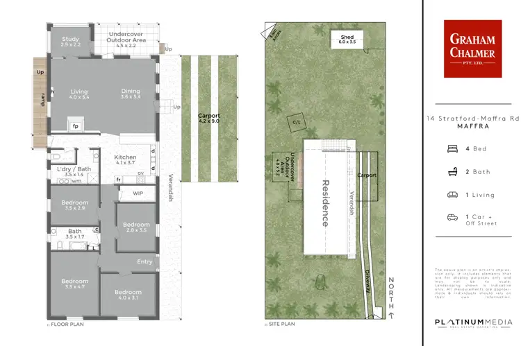 Floorplan of Homely house listing, 14 Stratford-Maffra Road, Maffra VIC 3860