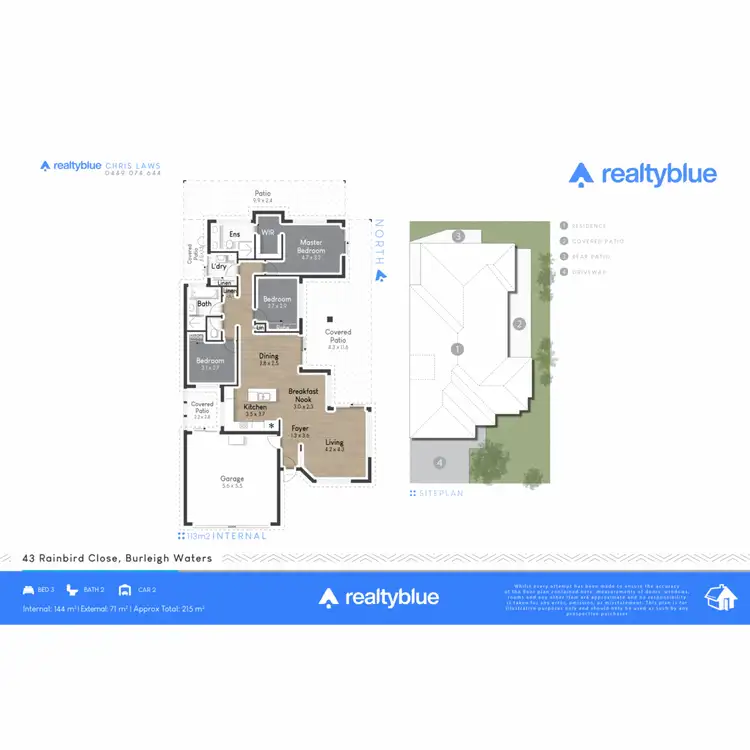 Floorplan of Homely house listing, 43 Rainbird Close, Burleigh Waters QLD 4220