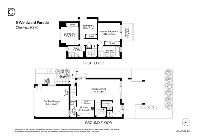 Floorplan of Homely semi-detached listing, 5 Windward Parade, Chiswick NSW 2046
