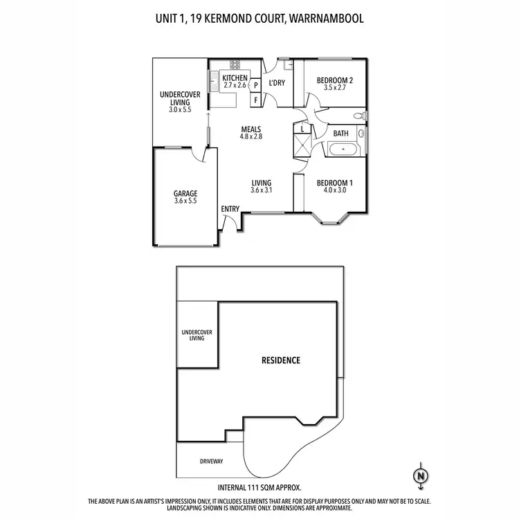 Floorplan of Homely unit listing, 1/19 Kermond Court, Warrnambool VIC 3280