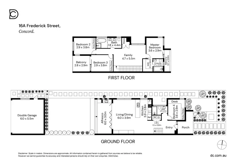 Floorplan of Homely semi-detached listing, 16A Frederick Street, Concord NSW 2137