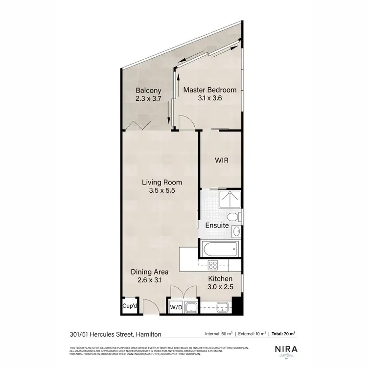 Floorplan of Homely apartment listing, 301/51 Hercules Street, Hamilton QLD 4007