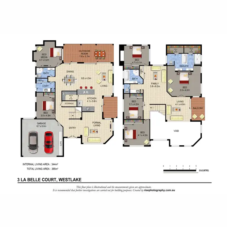 Floorplan of Homely house listing, 3 La Belle Court, Westlake QLD 4074