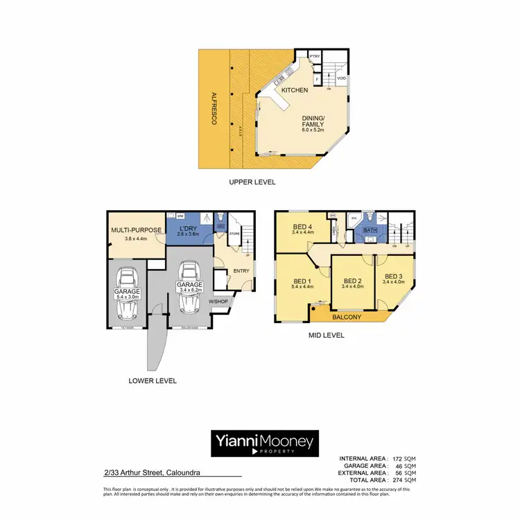 Floorplan of Homely townhouse listing, 2/33 Arthur Street, Caloundra QLD 4551