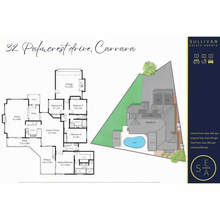 Floorplan of Homely house listing, 32 Palmcrest Drive, Carrara QLD 4211