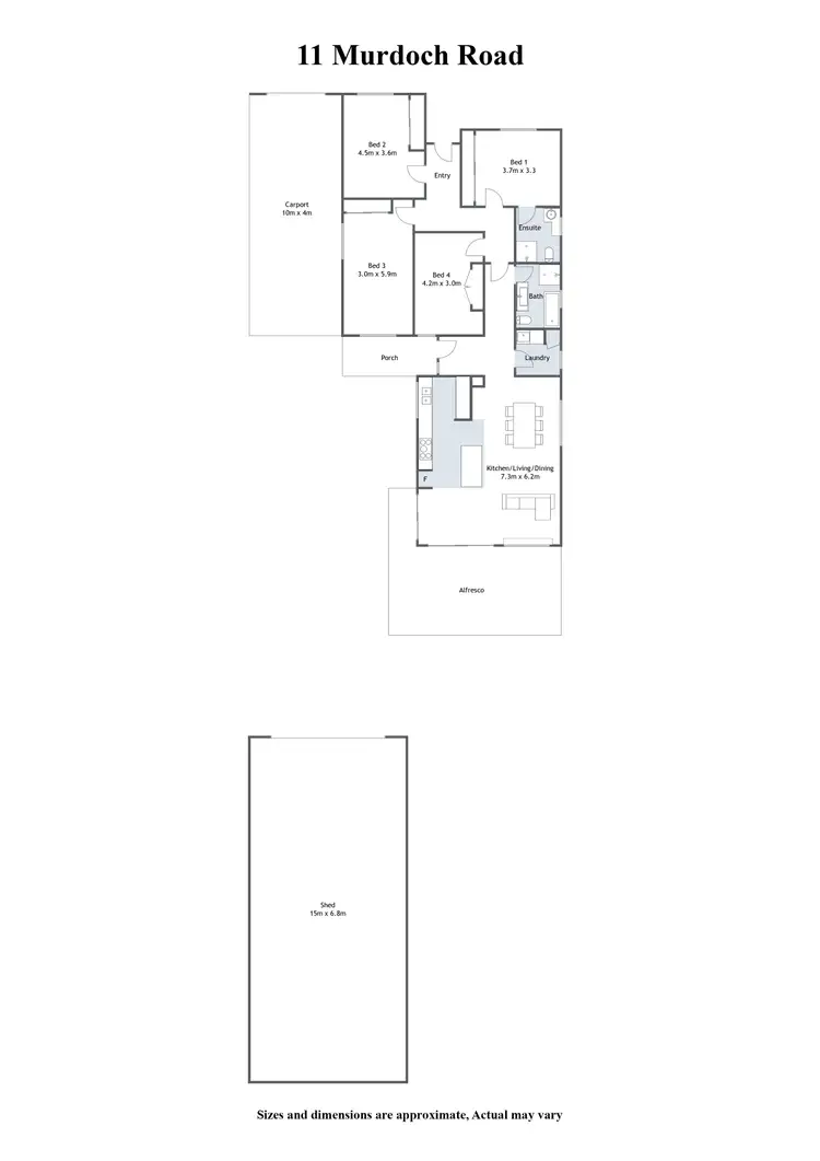 Floorplan of Homely house listing, 11 Murdoch Road, Wangaratta VIC 3677