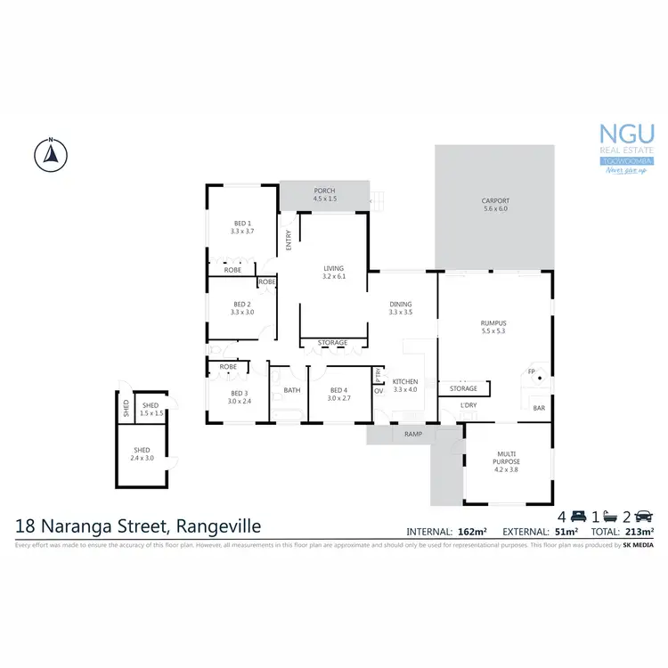 Floorplan of Homely house listing, 18 Naranga Street, Rangeville QLD 4350