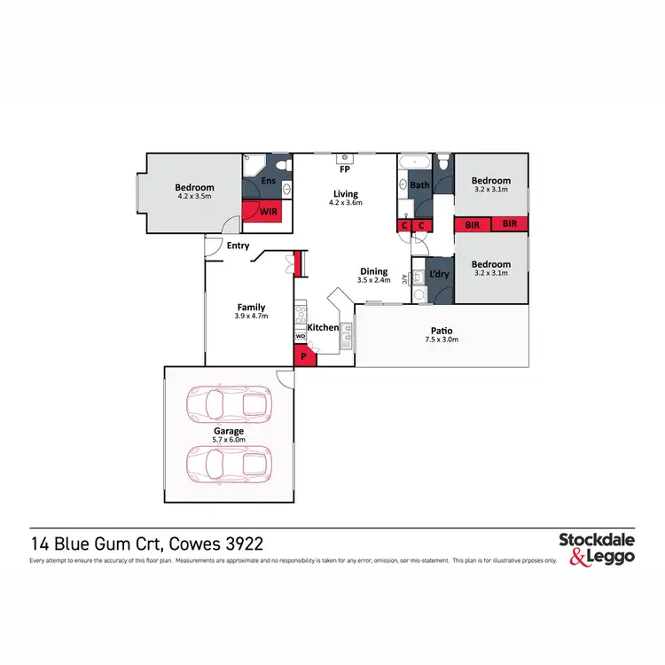 Floorplan of Homely house listing, 14 Blue Gum Court, Cowes VIC 3922