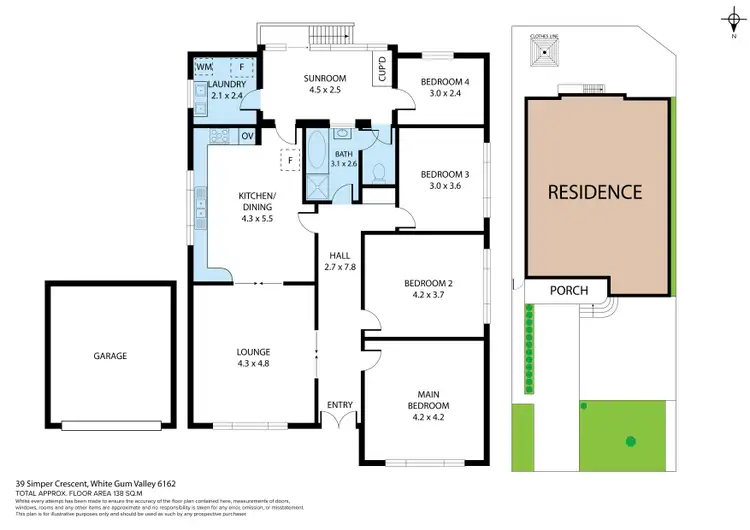Floorplan of Homely house listing, 39 Simper Crescent, White Gum Valley WA 6162