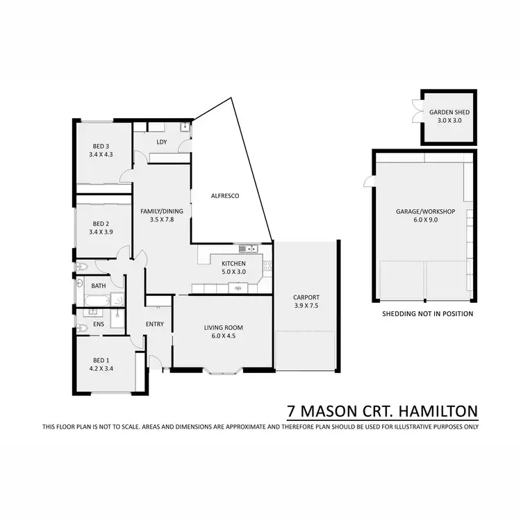 Floorplan of Homely house listing, 7 Mason Court, Hamilton VIC 3300