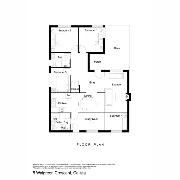 Floorplan of Homely house listing, 5 Walgreen Crescent, Calista WA 6167