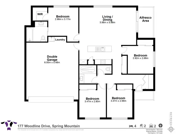 Floorplan of Homely house listing, 177 Woodline Drive, Spring Mountain QLD 4300