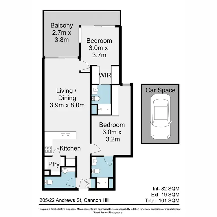 Floorplan of Homely unit listing, 205/22 Andrews Street, Cannon Hill QLD 4170
