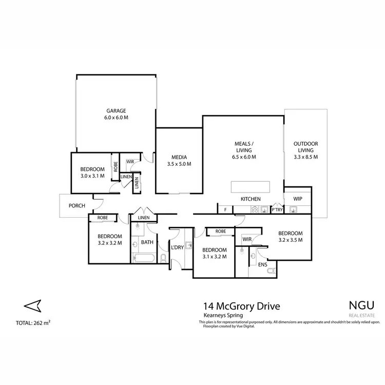 Floorplan of Homely house listing, 14 McGrory Drive, Kearneys Spring QLD 4350