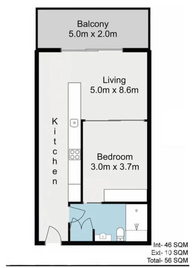 Floorplan of Homely apartment listing, 1501/45 Boundary Street, South Brisbane QLD 4101