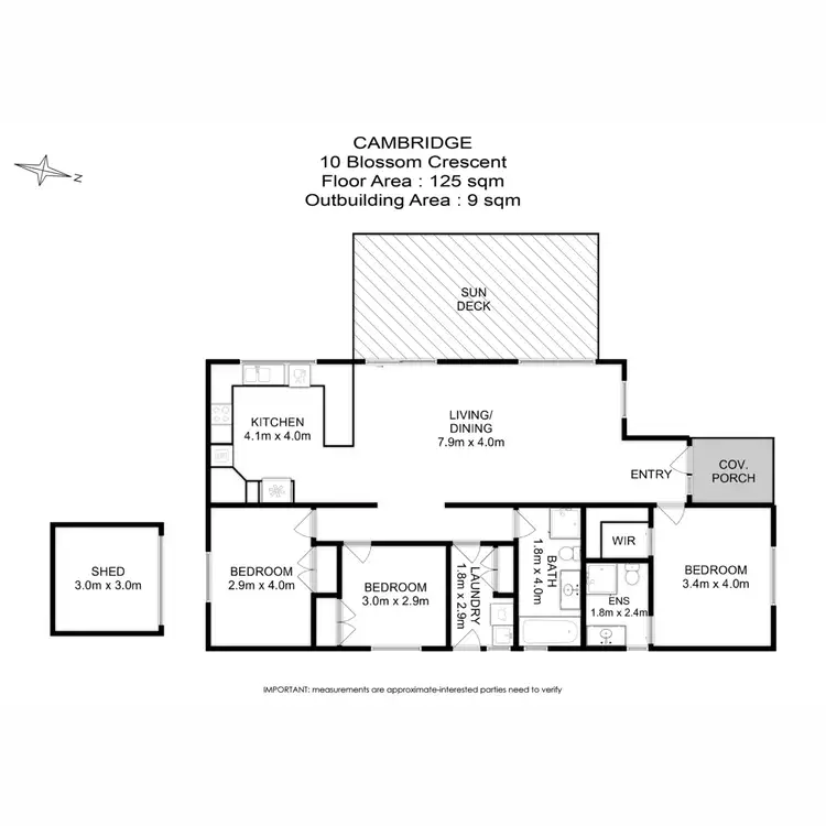Floorplan of Homely house listing, 10 Blossom Crescent, Cambridge TAS 7170