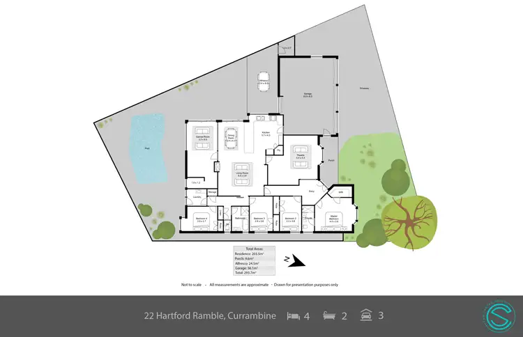Floorplan of Homely house listing, 22 Hartford Ramble, Currambine WA 6028