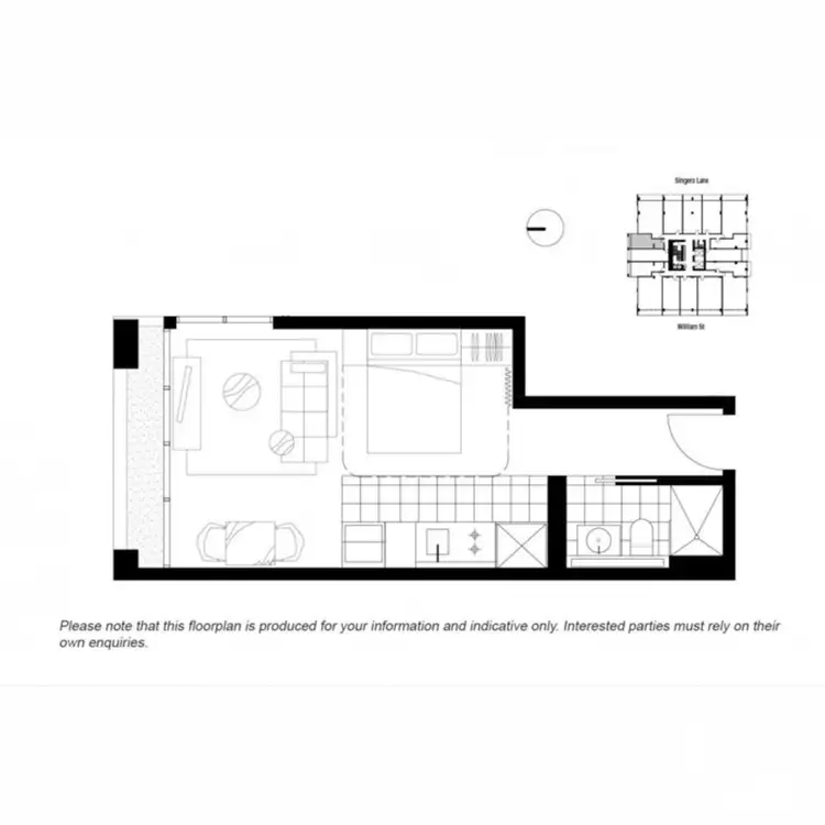 Floorplan of Homely apartment listing, 2016/350 William Street, Melbourne VIC 3000