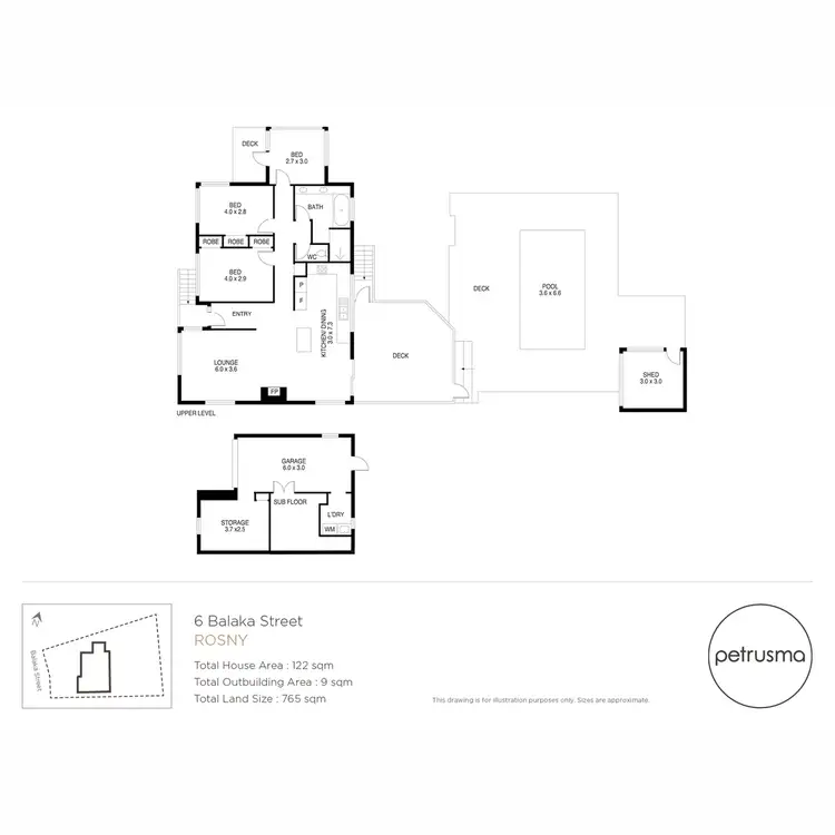 Floorplan of Homely house listing, 6 Balaka Street, Rosny TAS 7018