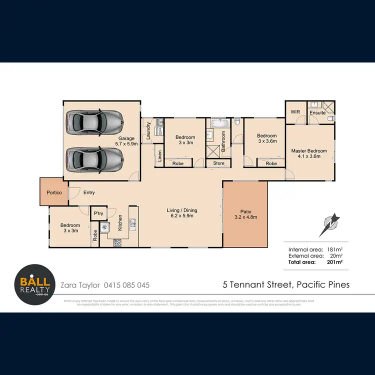 Floorplan of Homely house listing, 5 Tennant Street, Pacific Pines QLD 4211