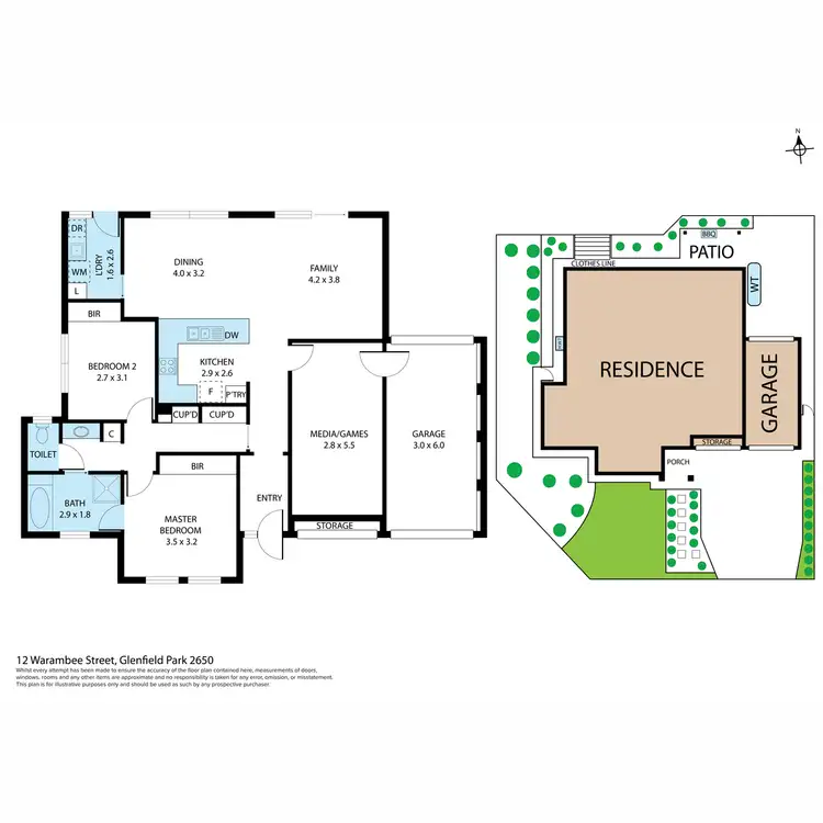 Floorplan of Homely villa listing, 12 Warambee Street, Glenfield Park NSW 2650