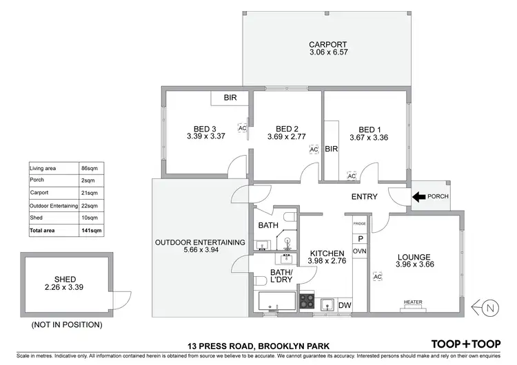 Floorplan of Homely house listing, 13 Press Road, Brooklyn Park SA 5032
