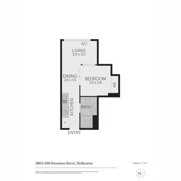 Floorplan of Homely apartment listing, 3508/488 Swanston Street, Carlton VIC 3053