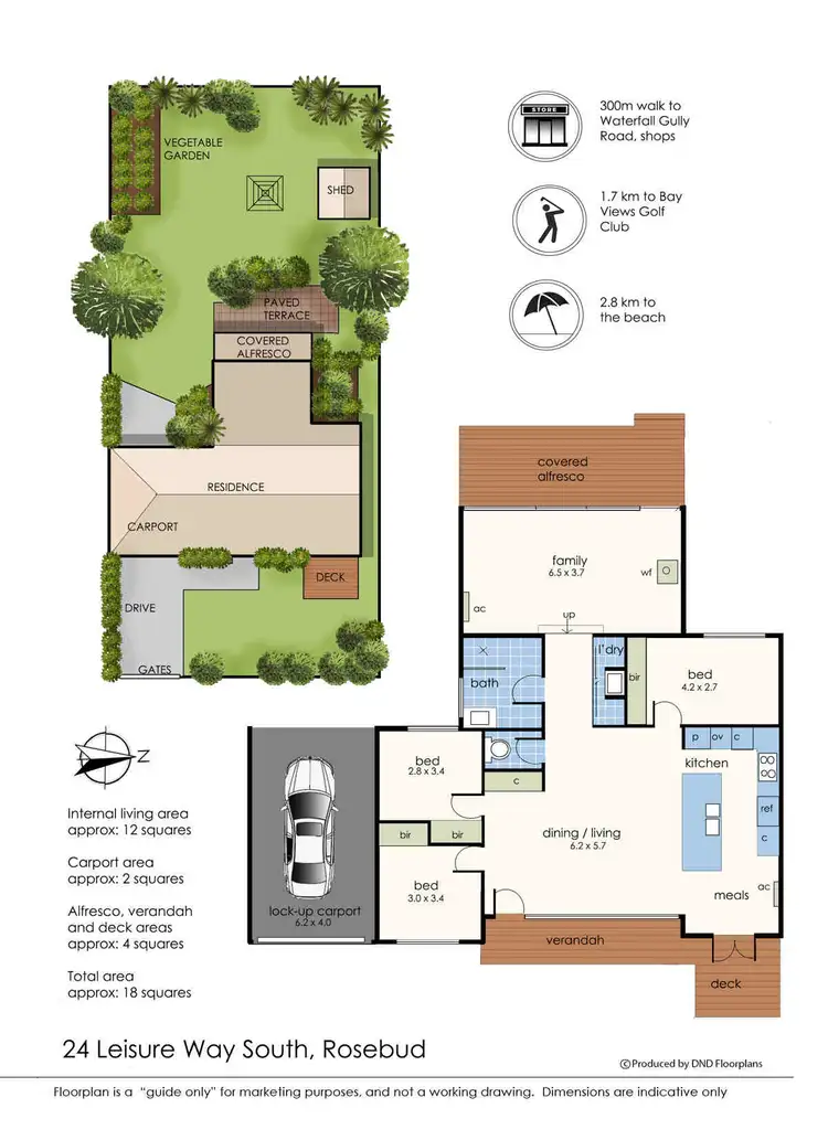 Floorplan of Homely house listing, 24 Leisure Way South, Rosebud VIC 3939