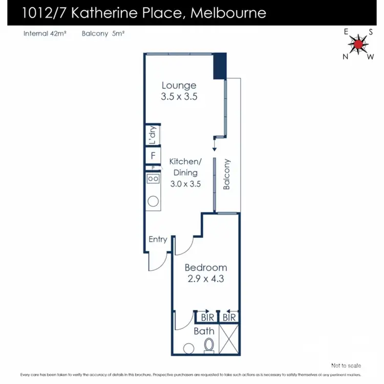 Floorplan of Homely apartment listing, 1012/7 Katherine Place, Melbourne VIC 3000