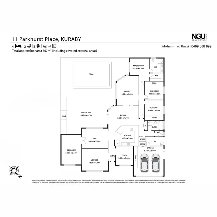 Floorplan of Homely house listing, 11 Parkhurst Place, Kuraby QLD 4112