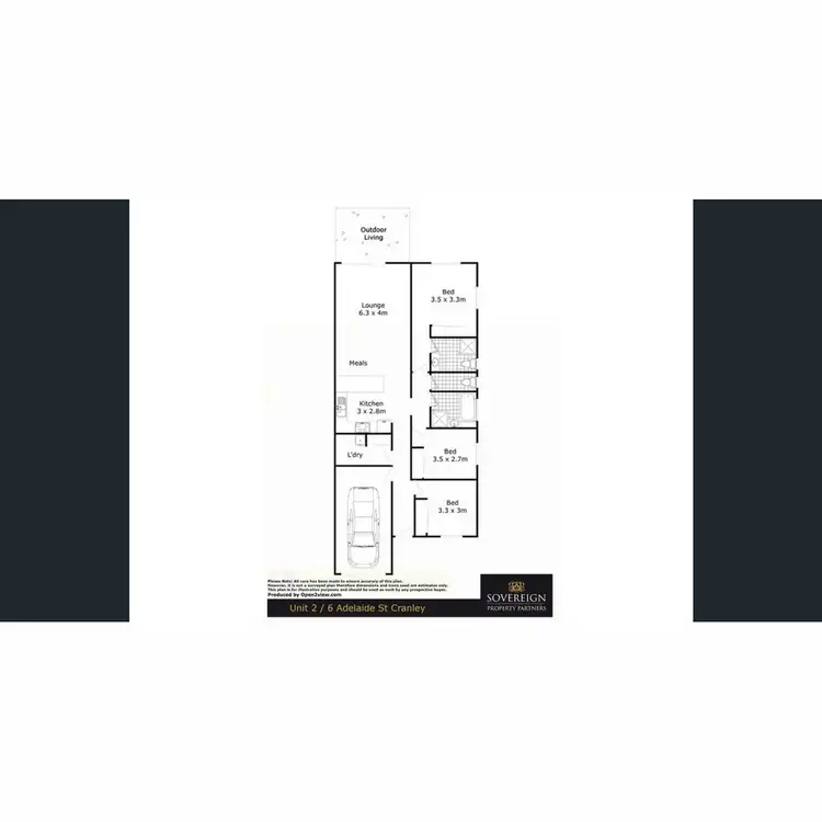 Floorplan of Homely unit listing, 2/6 Adelaide Street, Cranley QLD 4350
