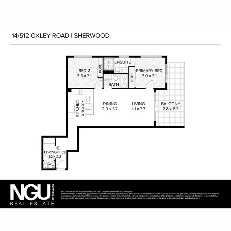 Floorplan of Homely apartment listing, 14/512 Oxley Road, Sherwood QLD 4075