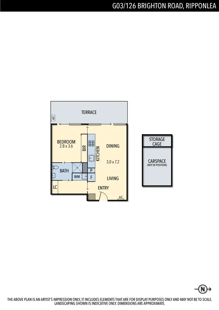 Floorplan of Homely apartment listing, G03/126 Brighton Road, Ripponlea VIC 3185