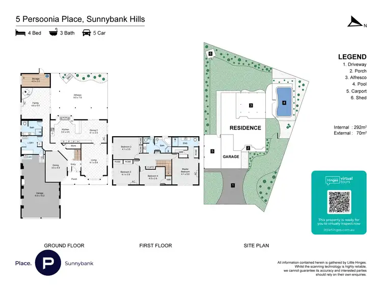 Floorplan of Homely house listing, 5 Persoonia Place, Sunnybank Hills QLD 4109