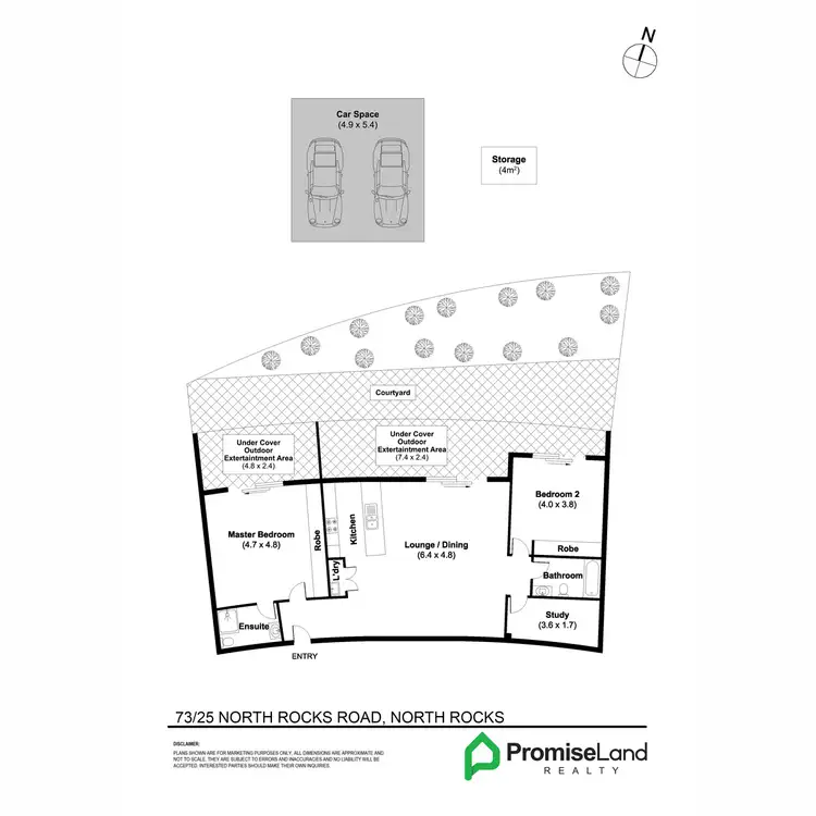 Floorplan of Homely apartment listing, 73/25 North Rocks Road, North Rocks NSW 2151