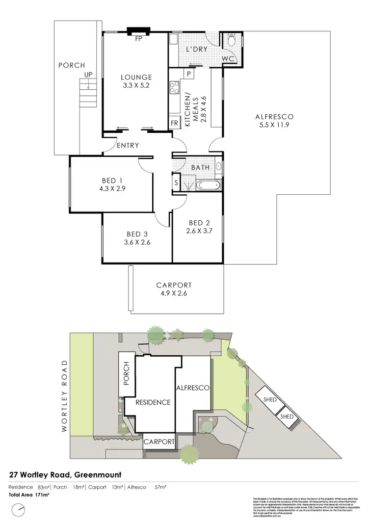 Floorplan of Homely house listing, 27 Wortley Road, Greenmount WA 6056