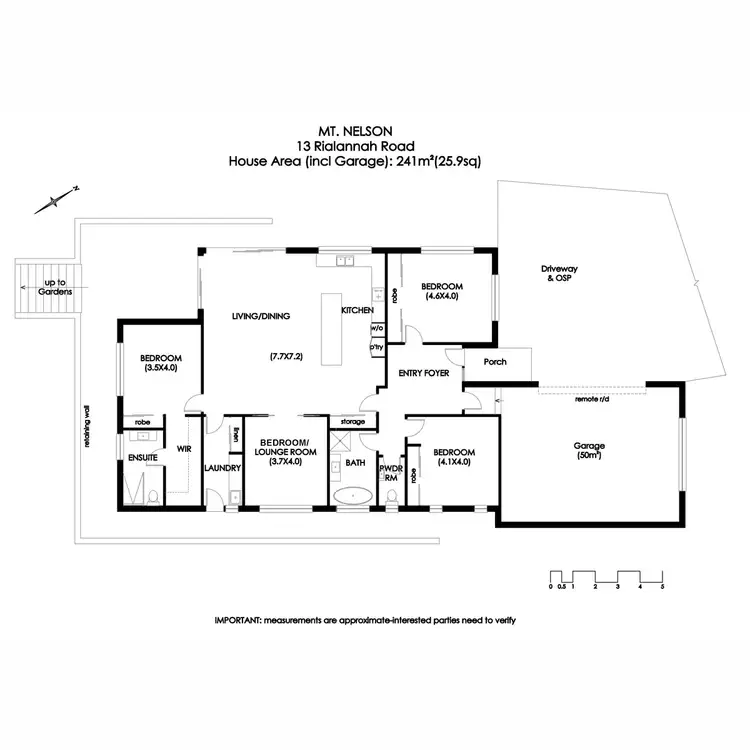 Floorplan of Homely house listing, 13 Rialannah Road, Mount Nelson TAS 7007