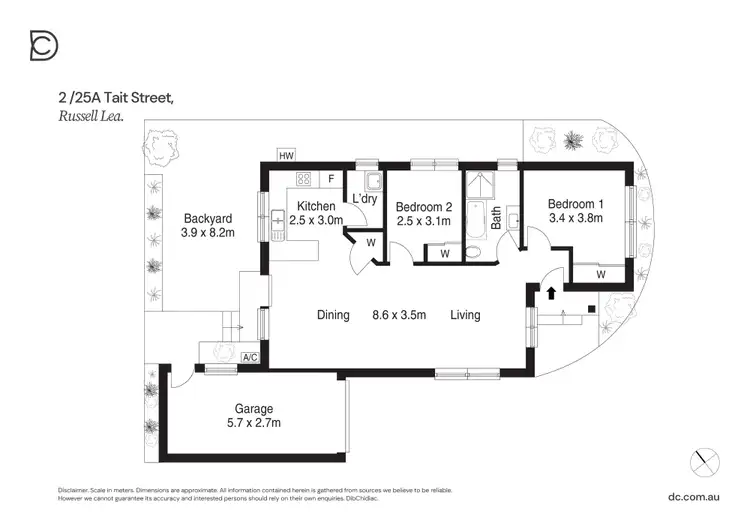 Floorplan of Homely villa listing, 2/25A Tait Street, Russell Lea NSW 2046